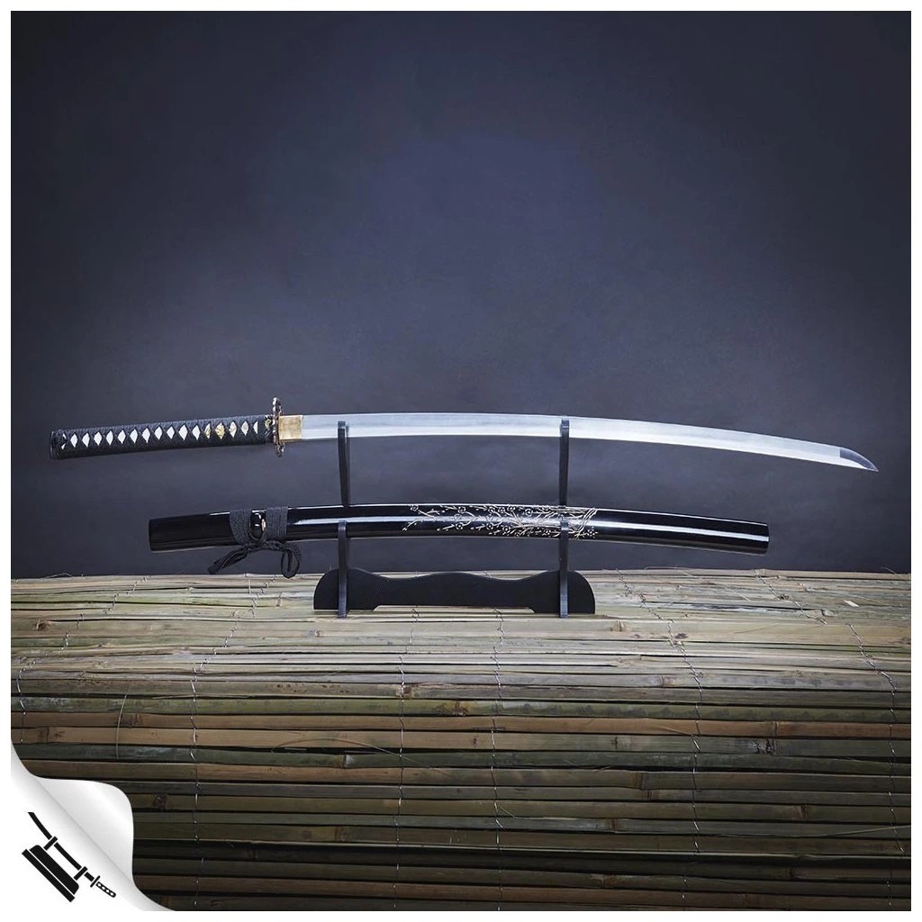 foto Kawashima �emesln� replika me�e katana Rozubusshu, motiv r���, AISI 1045